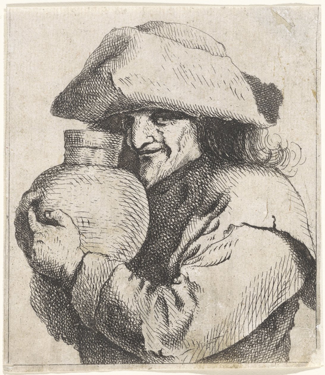 Farmer with a Jug in His Hands by Anonymous