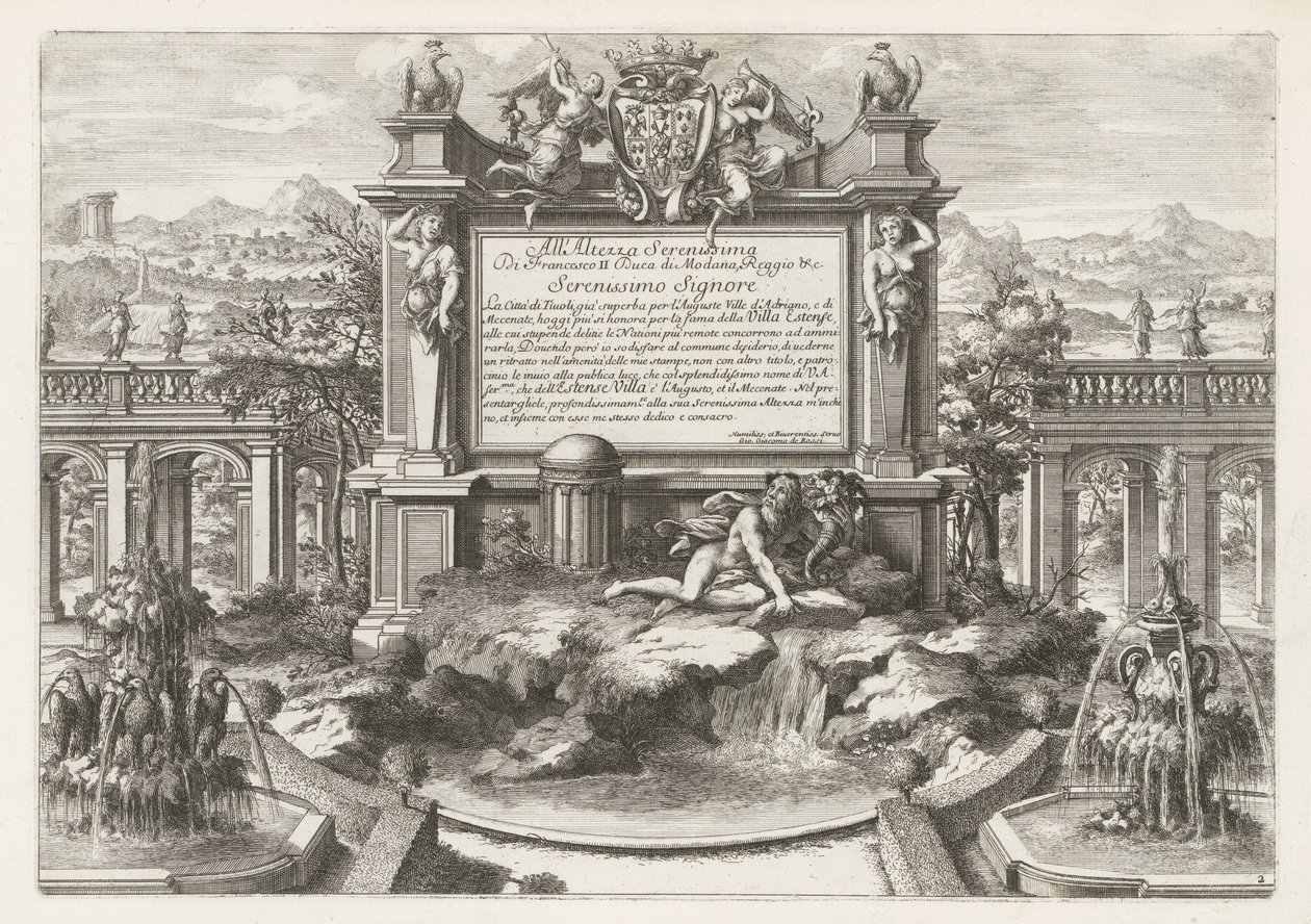 Fountain with Dedication to and Coat of Arms of Ercole II d