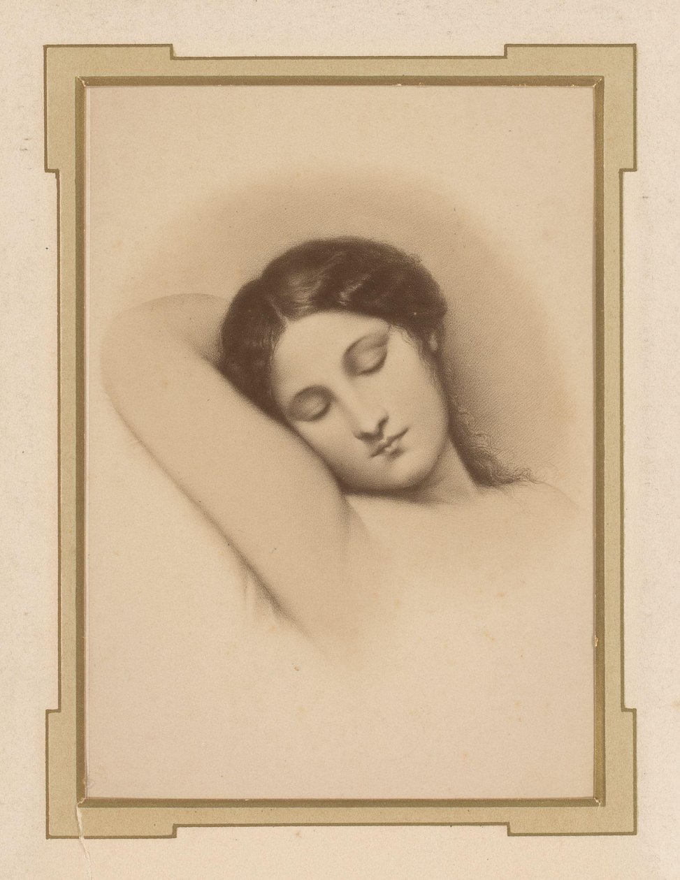 Photoreproduction of a Drawing of a Sleeping Woman by Anonymous
