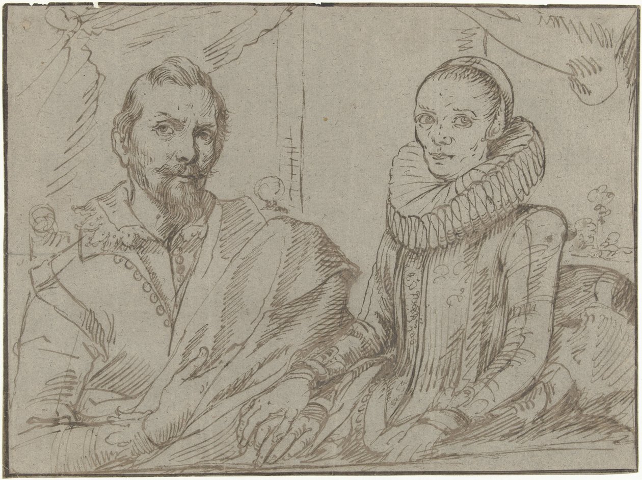 Frans Snijders and His Wife Margaretha de Vos by Anonymous