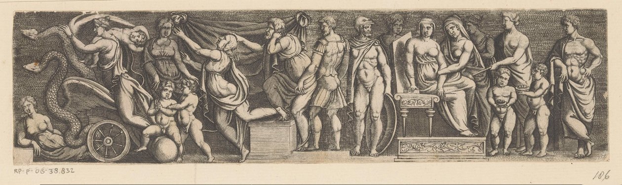 Frieze with Men, Women, and Children by Anonymous