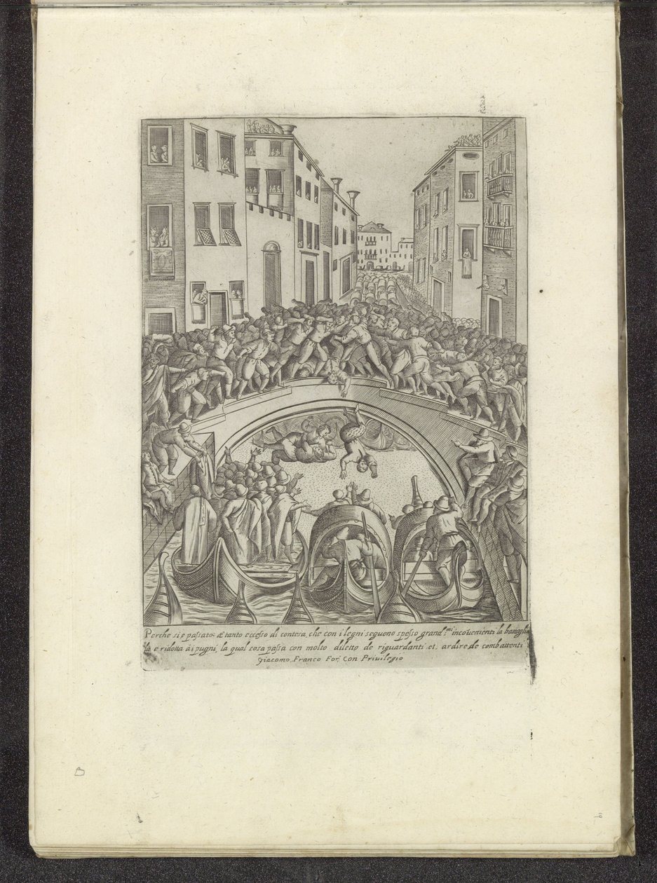 Fight on a Bridge in Venice (Scenes from Venetian Life) by Anonymous