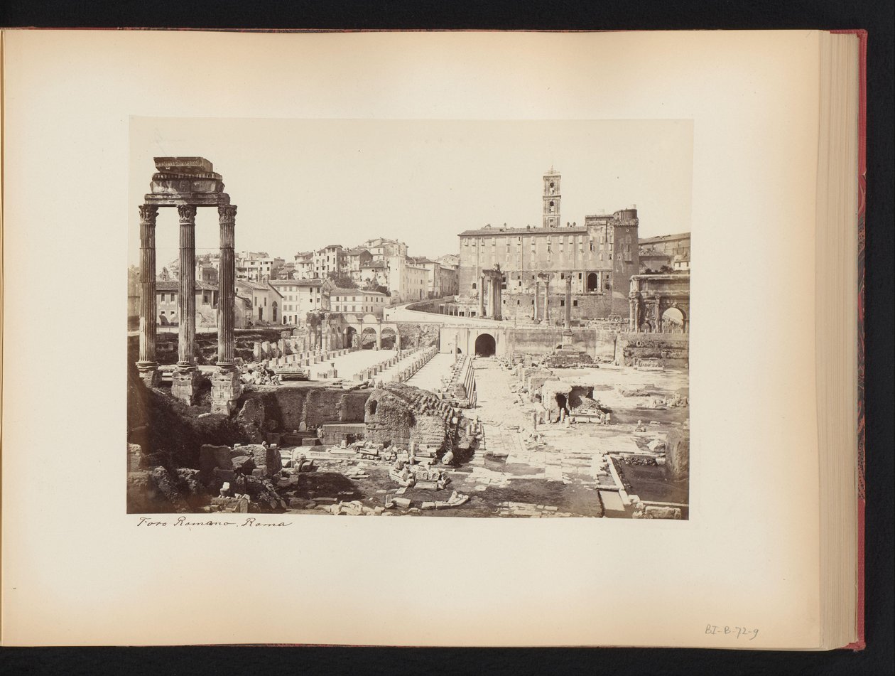 View of the Roman Forum with the Temple of Castor and Pollux in Rome, Italy by Anonymous
