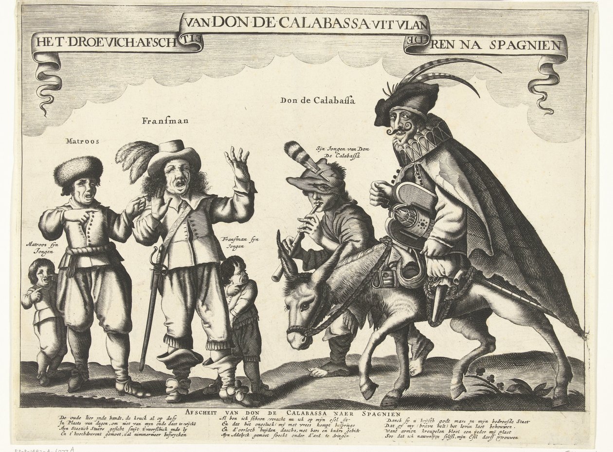 The Sad Farewell of Don de Calabassa from Flanders and Return to Spain, 1646 by Anonymous