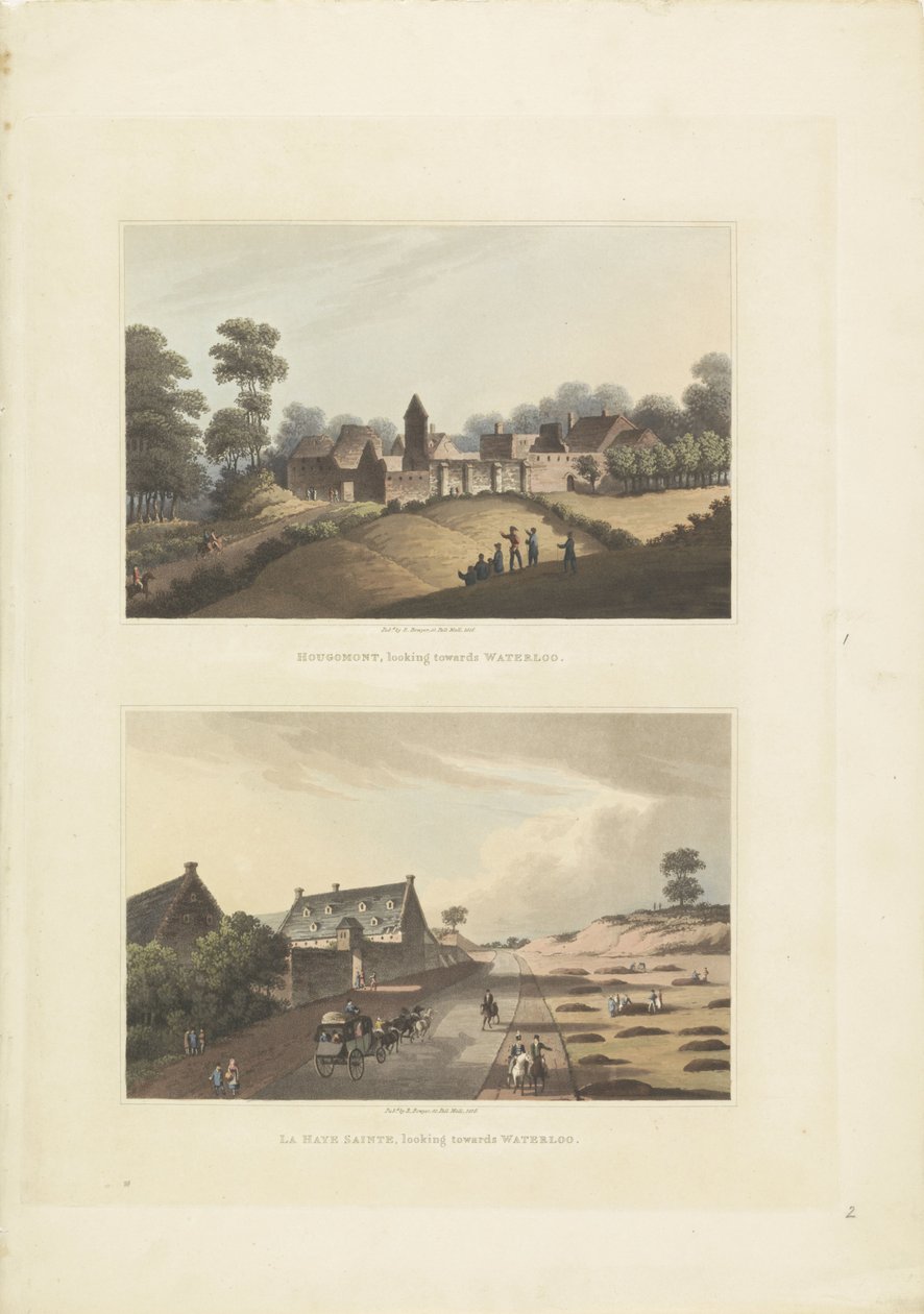 Hougoumont and La Haye-Sainte by Anonymous