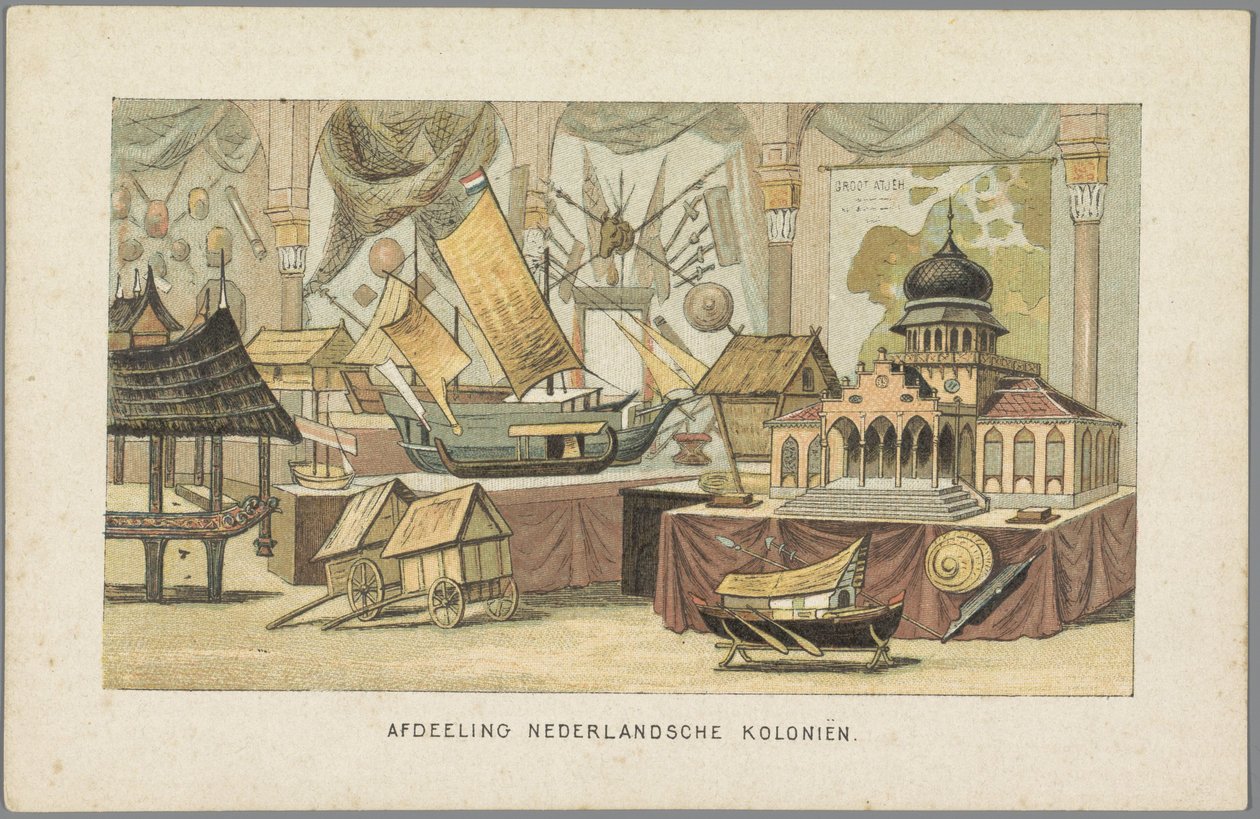 In the Building of the Dutch Colonies at the World Exhibition in Amsterdam, 1883 by Anonymous
