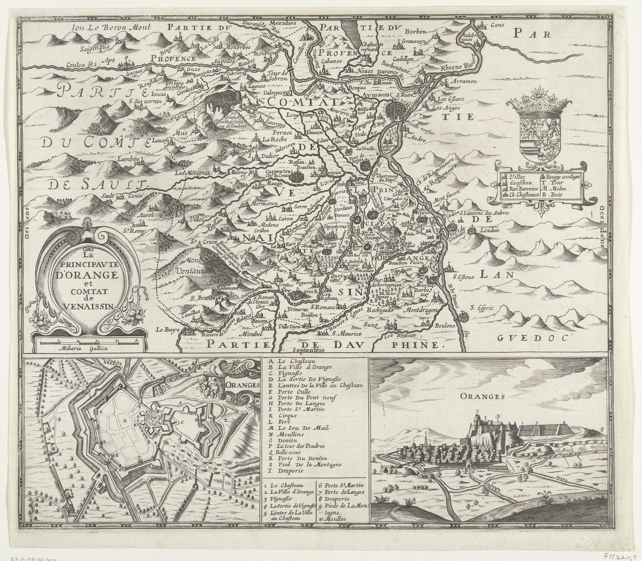 Map of the Principality of Orange, 1639 by Anonymous