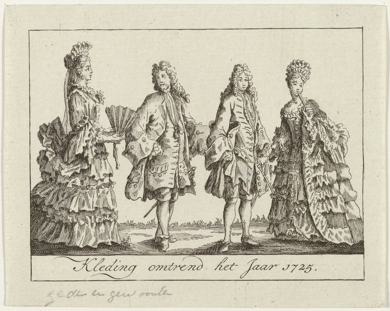 Clothing around 1725 by Anonymous