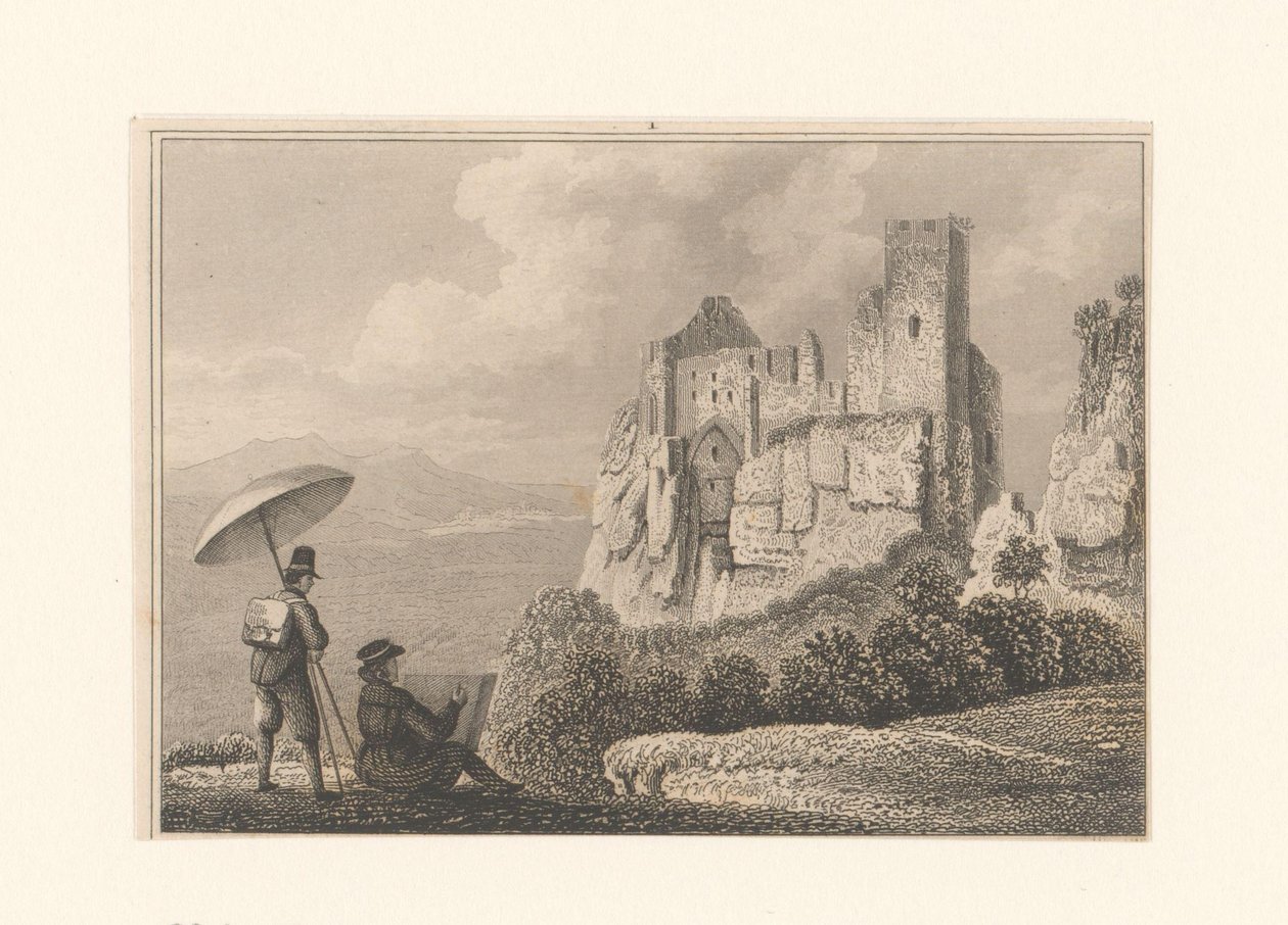 Landscape with Man Drawing a Ruin by Anonymous