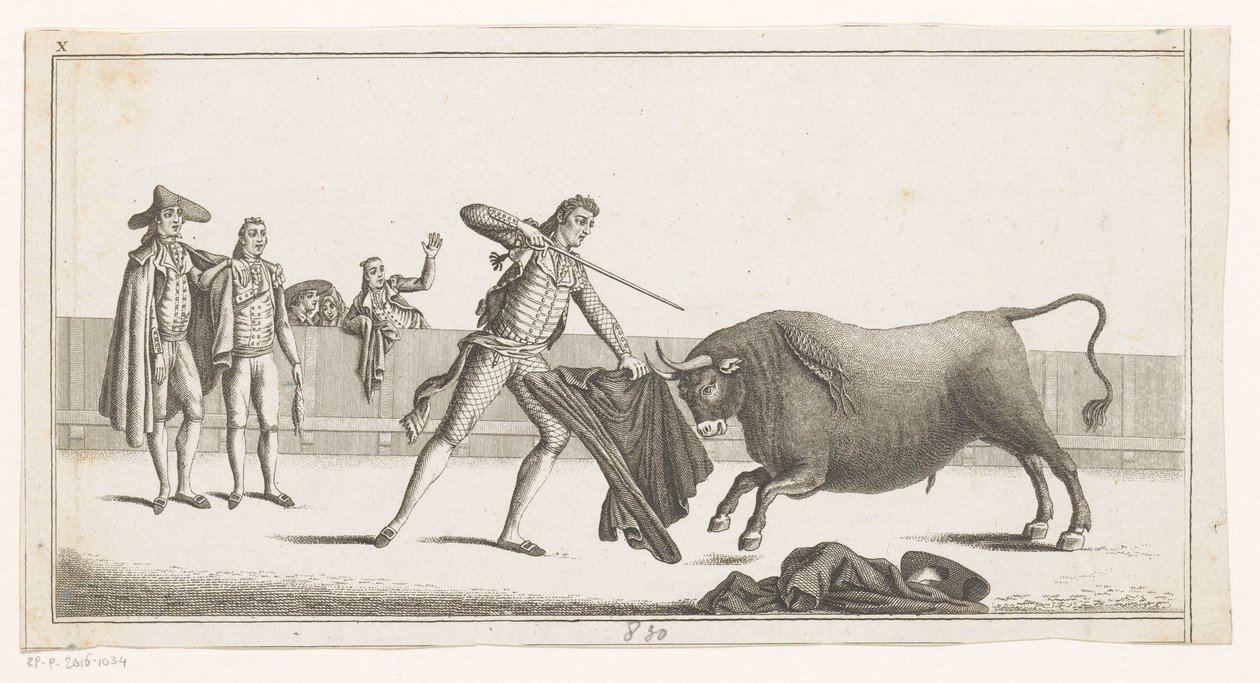 Matador Challenges a Bull (Coleccion de las principales suertes de una corrida de toros series) (Collection of the Main Maneuvers in Bullfighting series) by Anonymous