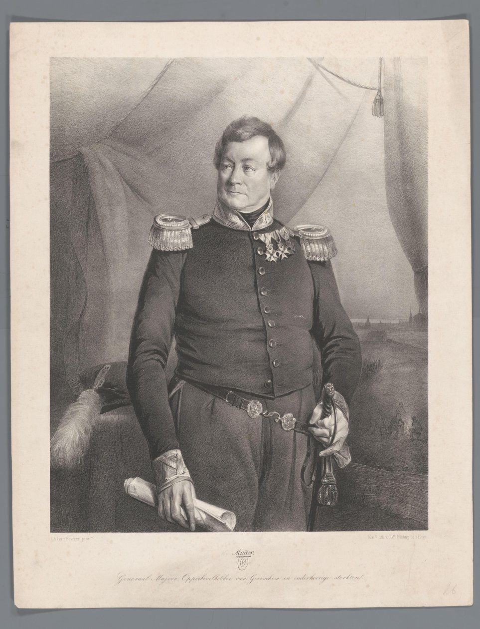 Muller. Major General, Commander of Gorichem and Subordinate Fortresses by Anonymous