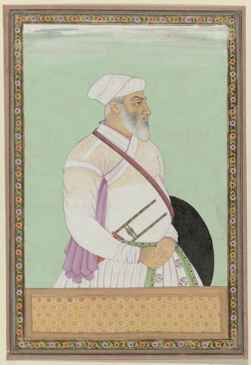 Portrait of Dalil-khan, Grand Vizier of Aurangzeb, Former Governor of the Deccan Province; He is from the Rohilla Pathans by Anonymous