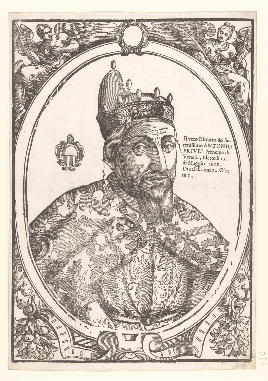 Portrait of Doge Antonio Priuli (title on object) by Anonymous