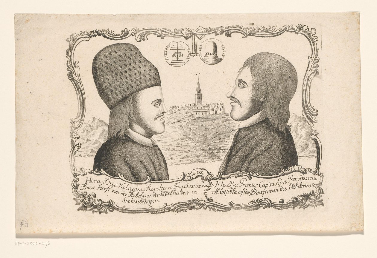 Portraits of Vasile Ursu Nicola Horea and Ion Oargă Cloșca, Leaders of the 1784 Transylvanian Uprising by Anonymous