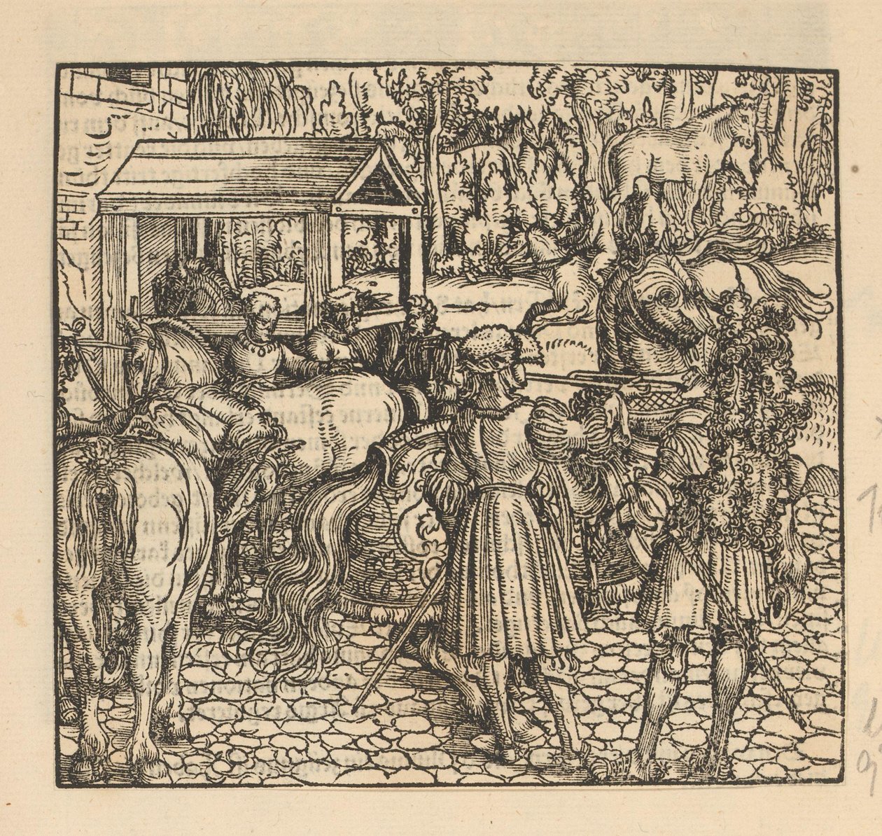 Knights at a Stud Farm by Anonymous