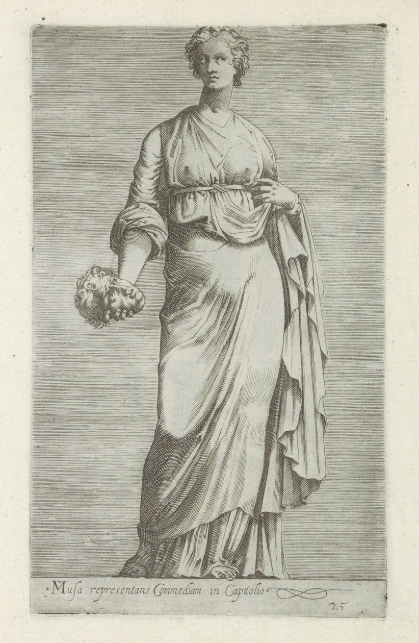 Sculpture of Thalia, Muse of Comedy (Antique Sculptures in Rome) by Anonymous
