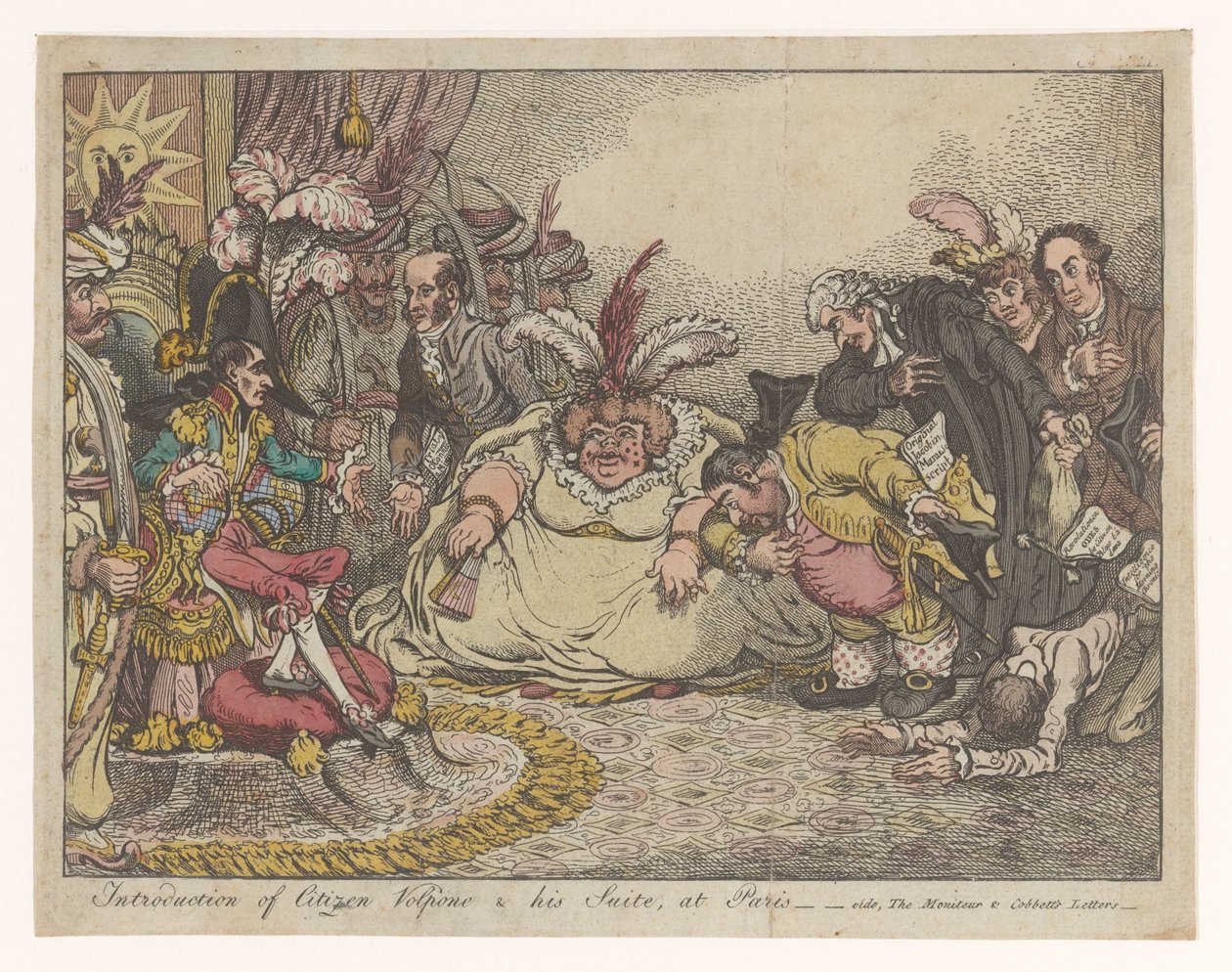 Caricature with Napoleon and Fox, 1802 by Anonymous
