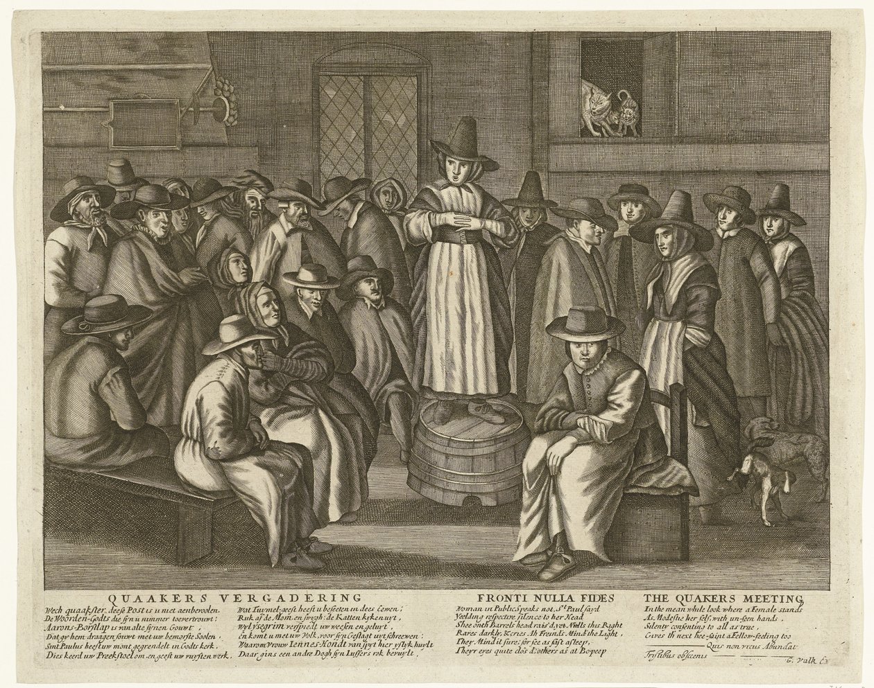 Satirical Print on the English Quakers, ca. 1656 by Anonymous