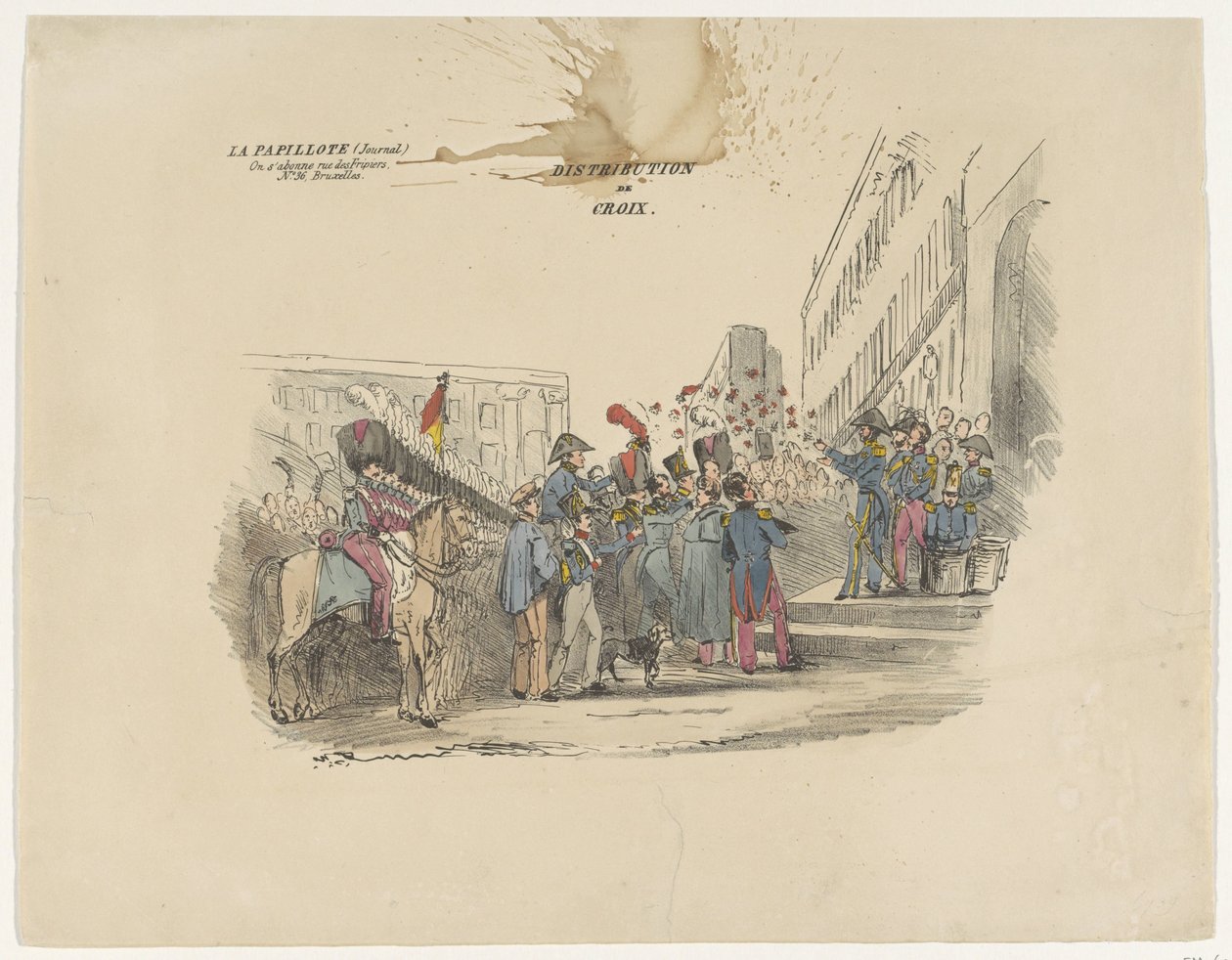 Satire on the Distribution of Belgian Crosses of Honor, 1834 by Anonymous