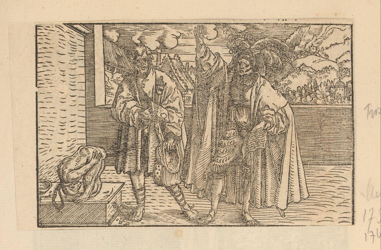 Two Men and a Monkey Showing Its Buttocks by Anonymous