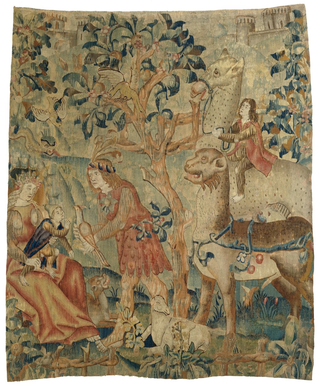 Wild Men and Animals in a Landscape (Fragment) by Anonymous