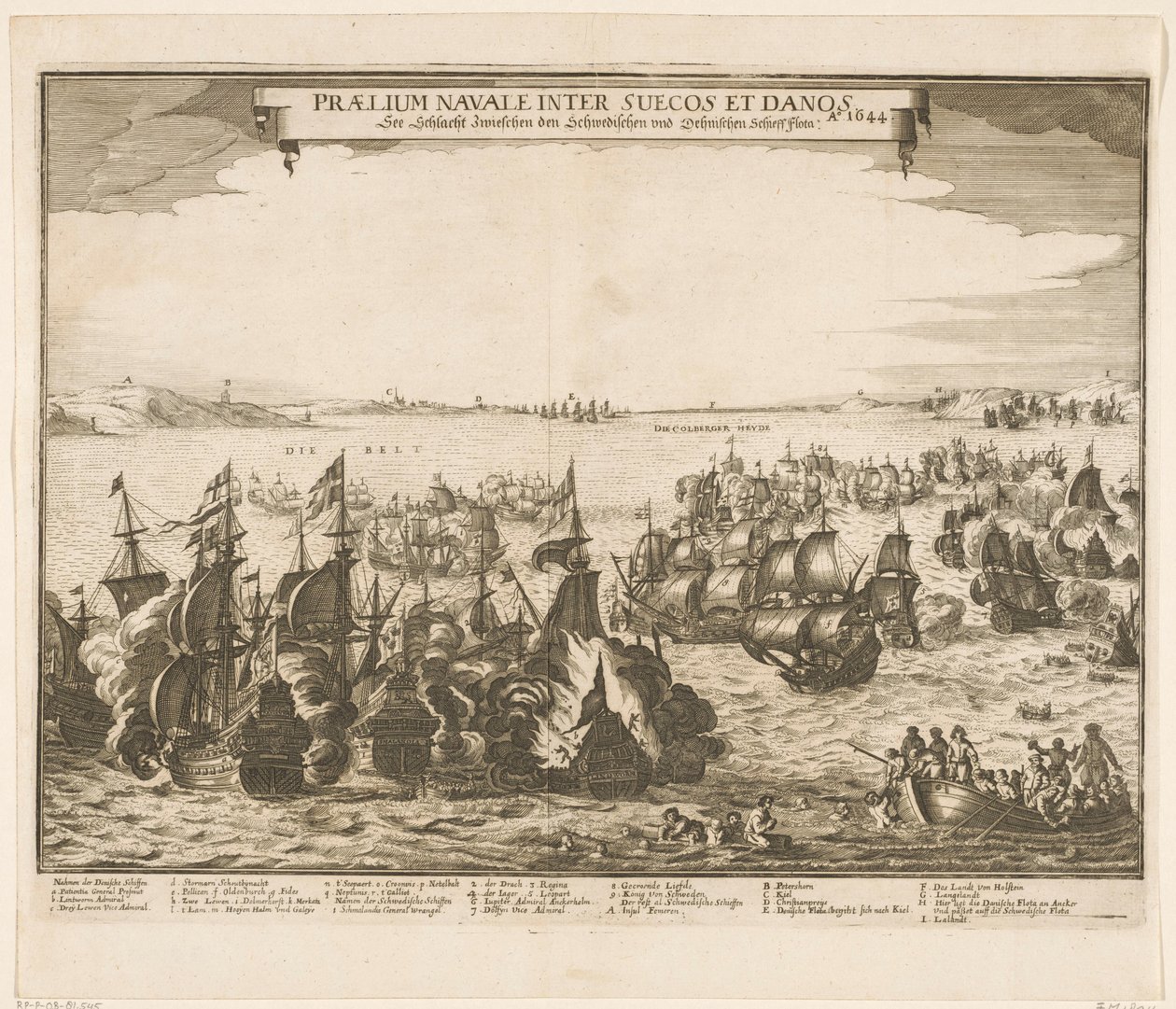 Naval Battle Between the Swedish and Danish Fleets in the Belt, 1644 by Anonymous