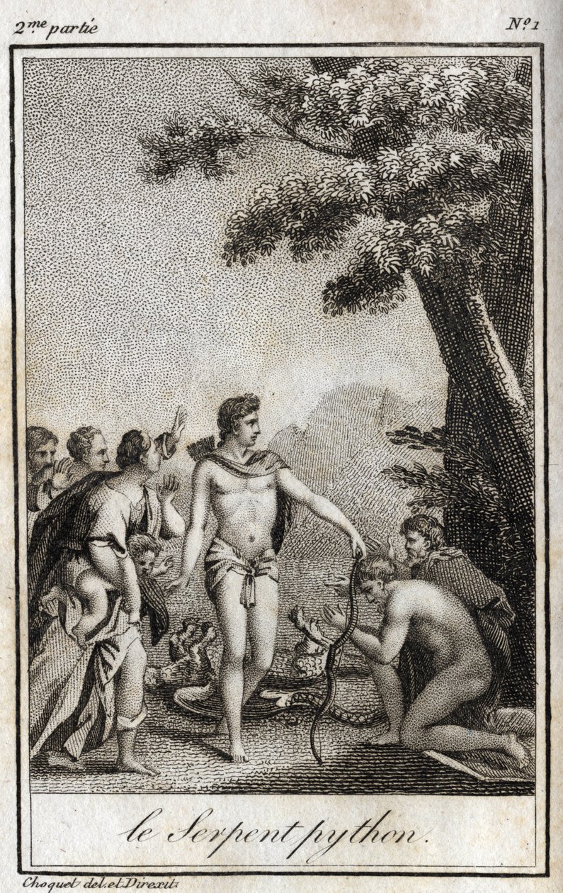 Apollo and the Python Snake on Mount Parnassus