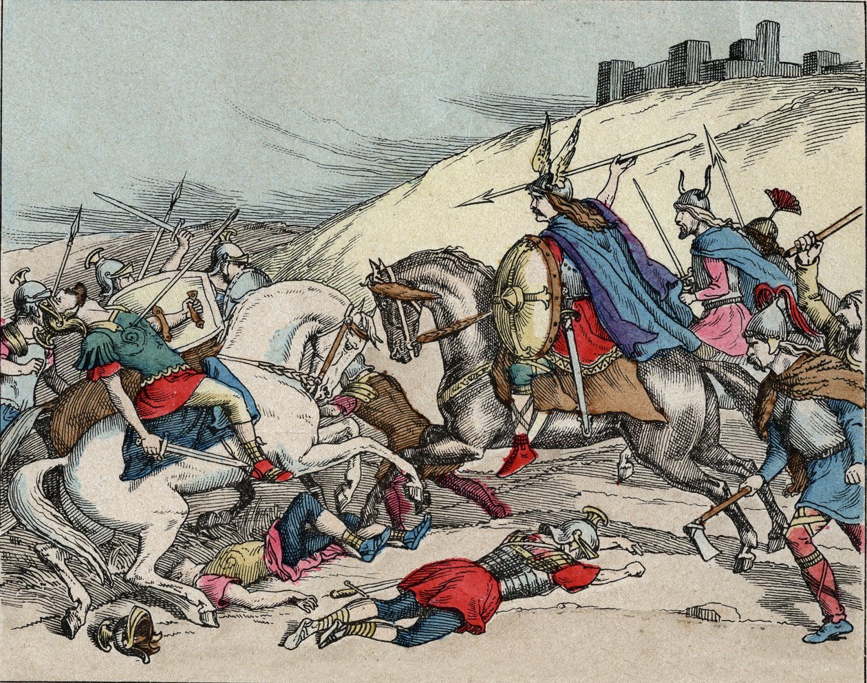 Battle of Gergovia - Vercingetorix at the Battle of Gergovia (52 BC) during the Gaul War by Anonymous Anonymous