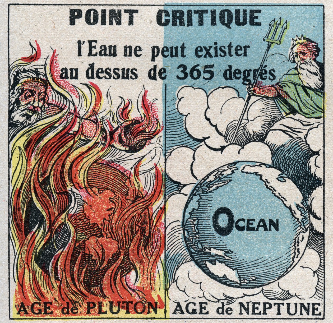Changes in States: Vapours. Water Cannot Exist Above 365 Degrees (Critical Point). Anonymous illustration from 1925. Private Collection by Anonymous Anonymous