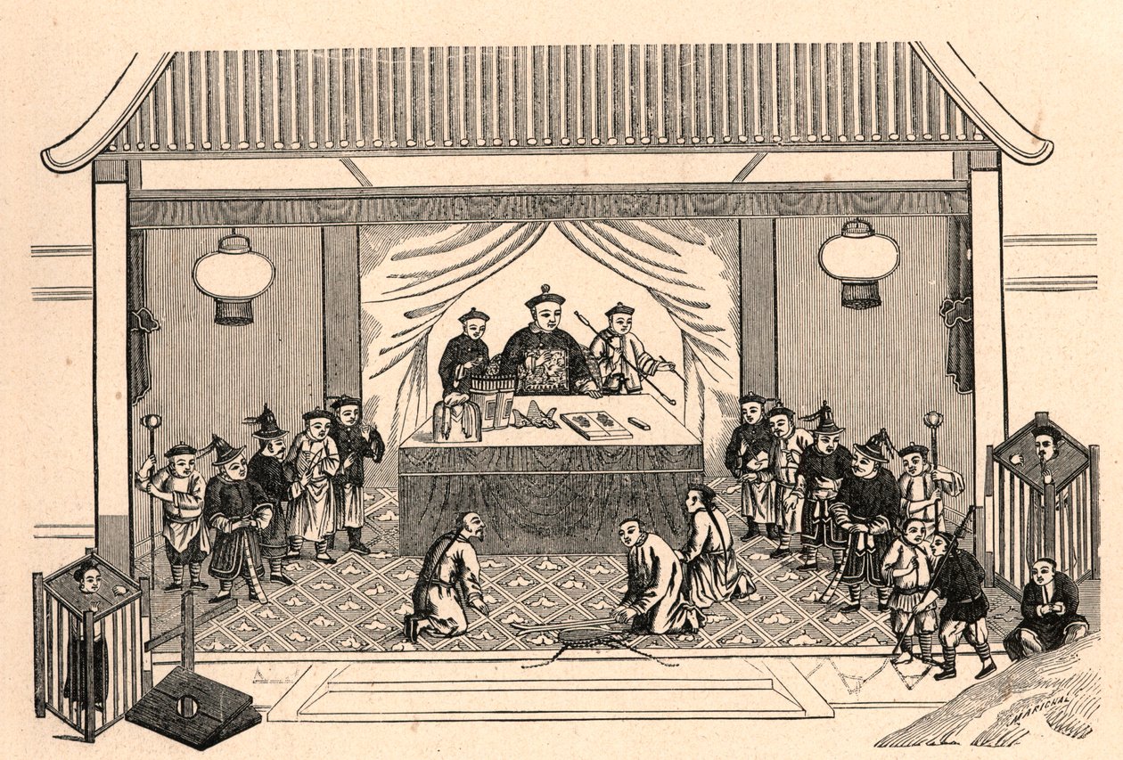 Christian persecution: preparations for the martyrdom of the French missionary priest Augustus Chapdelaine in Sy-lin-hien, China on February 27 by Anonymous Anonymous