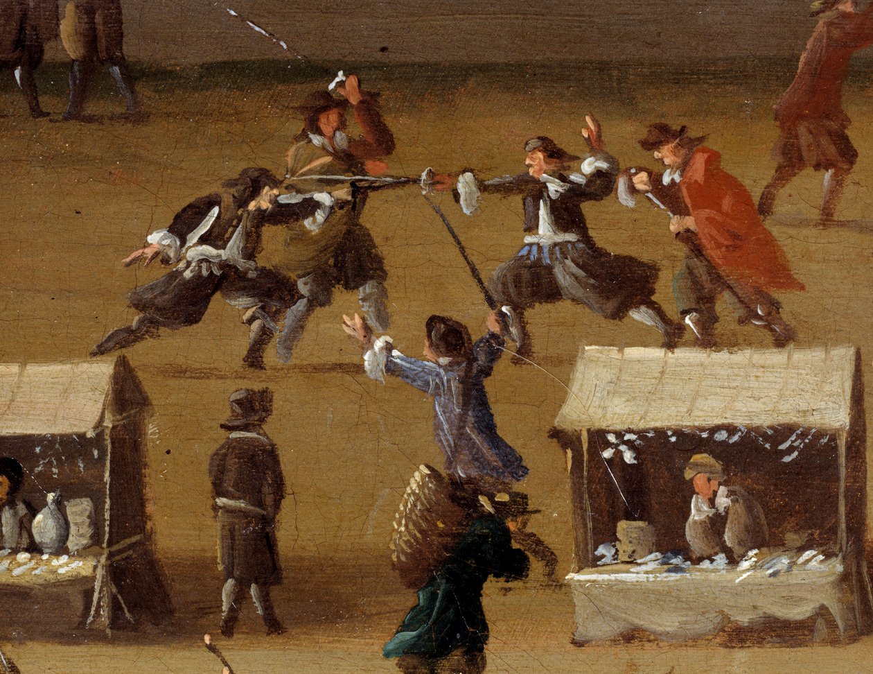 Duel Scene at the Pont Neuf in Paris in the 17th Century (Detail) by Anonymous Anonymous