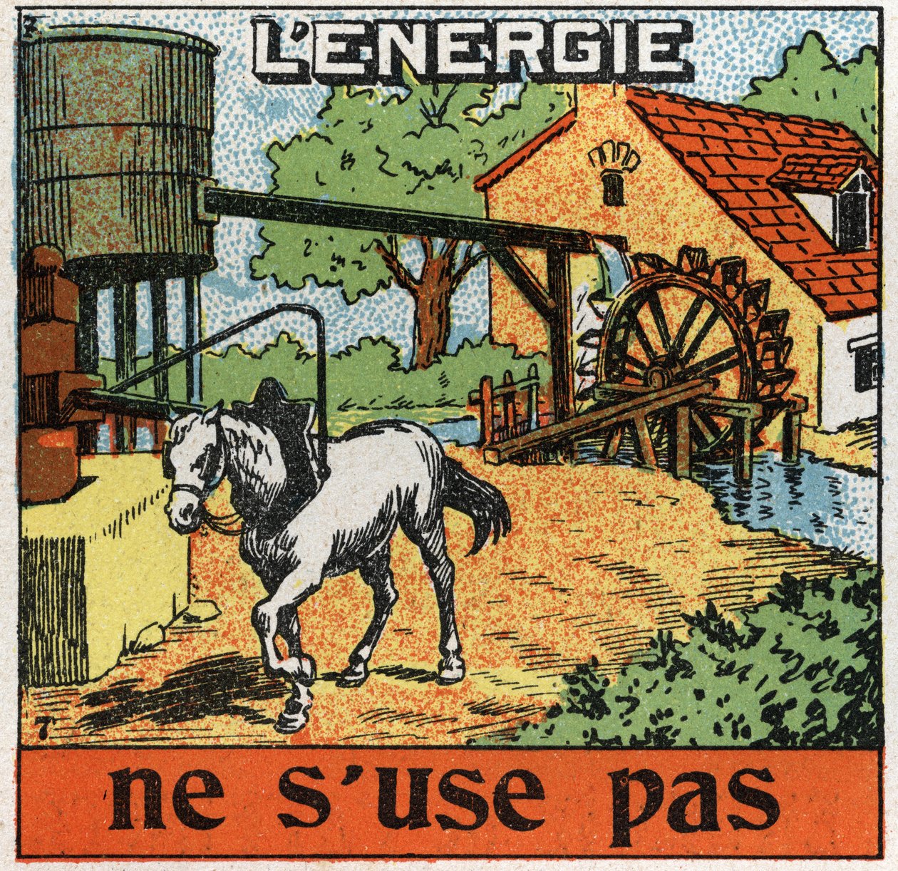 Energy does not wear out: horse attaches to a manege and hears water in a reservoir by Anonymous Anonymous