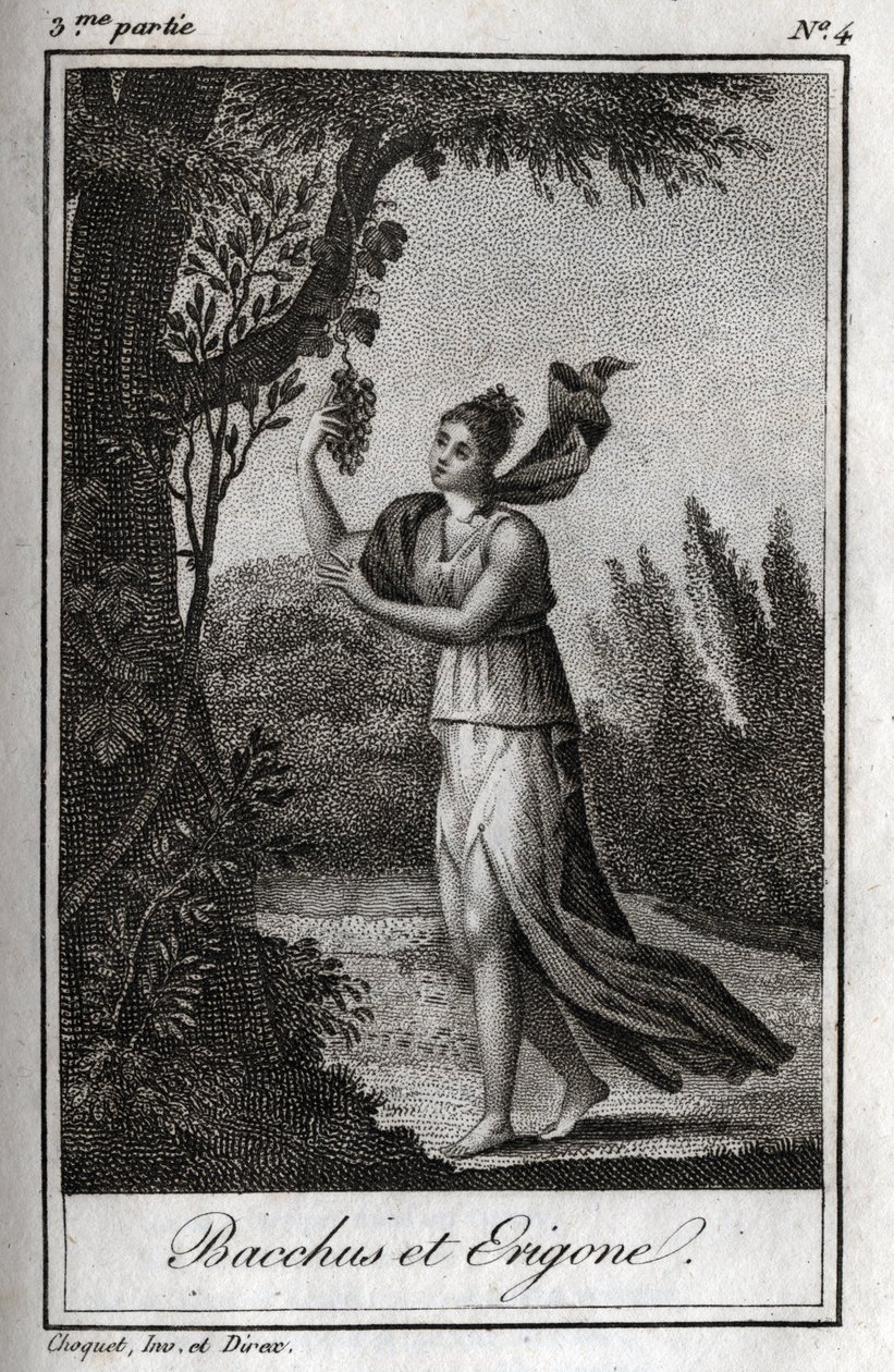 Erigo and Bacchus, Engraving of 1819 in 