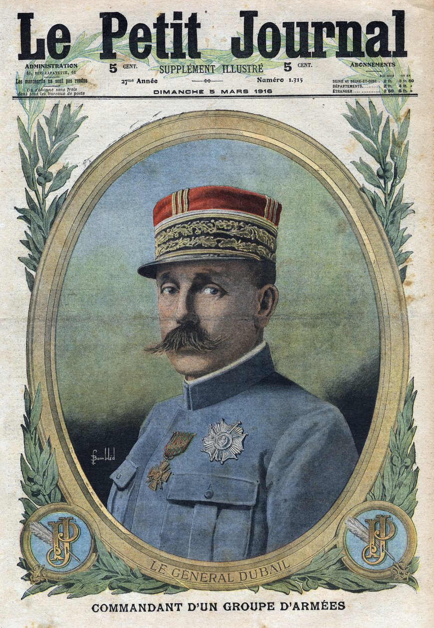 First World War 1914-1918. Portrait of General Auguste Dubail (1851-1934). In Le Petite Journal, on 5/03/1916. Private Collection by Anonymous Anonymous