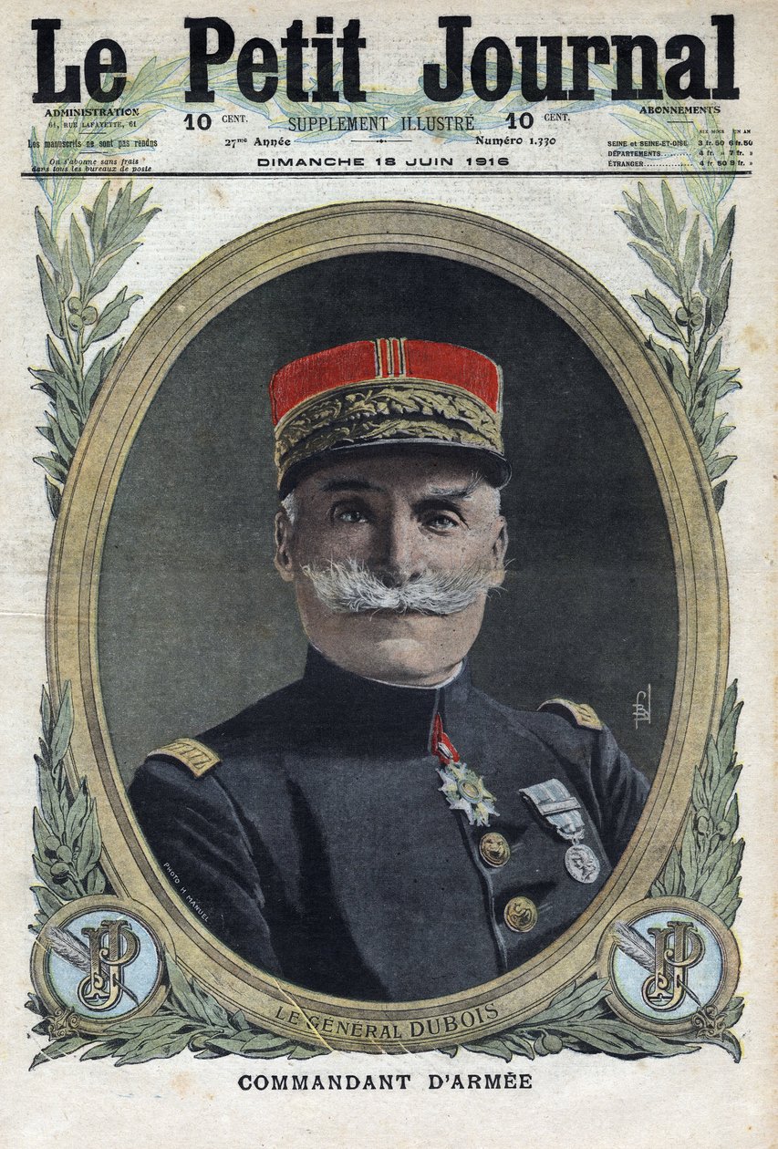 First World War 1914-1918. Portrait of the French general Pierre Dubois (1852-1924). In Le Petite Journal, on 18/06/1916. Private Collection by Anonymous Anonymous