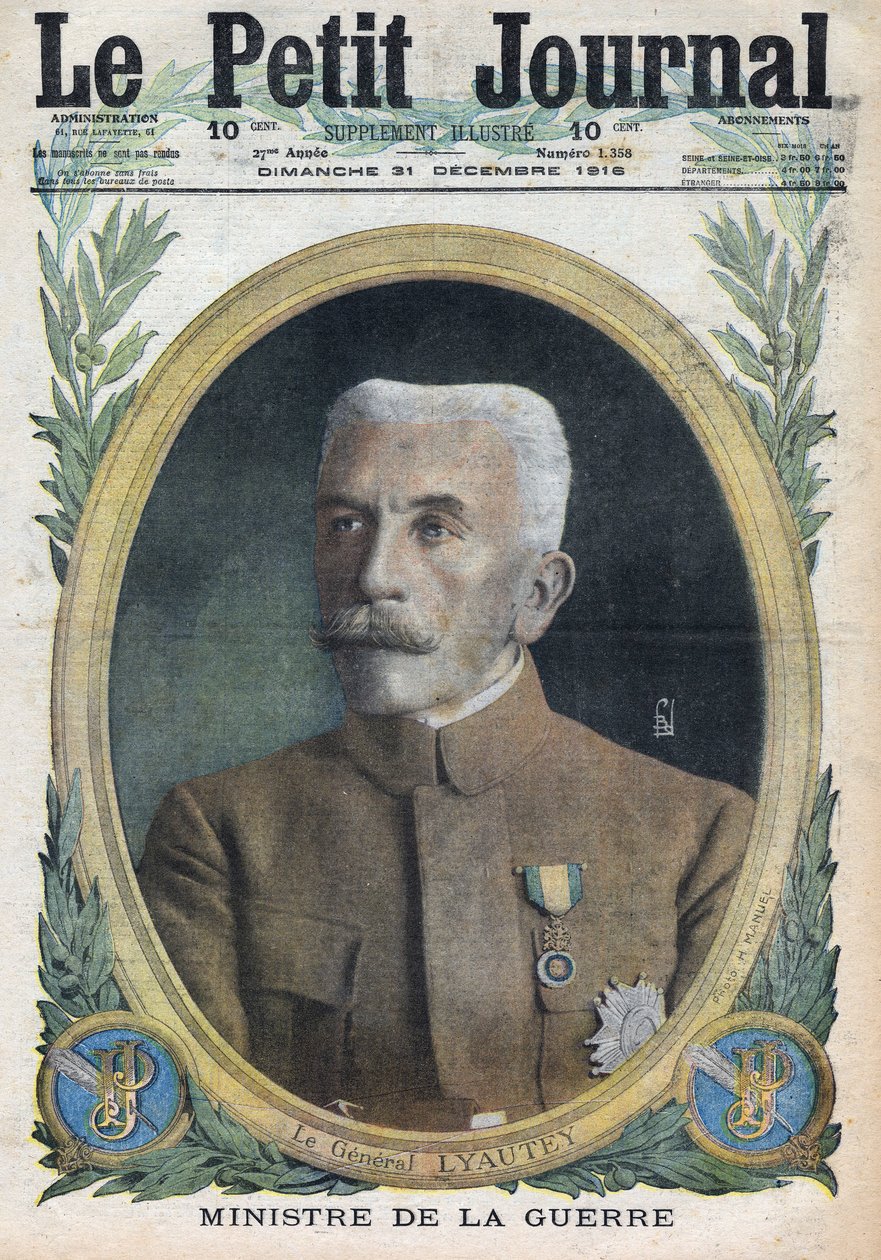 First World War 1914-1918. Portrait of General Hubert Lyautey (Louis ...