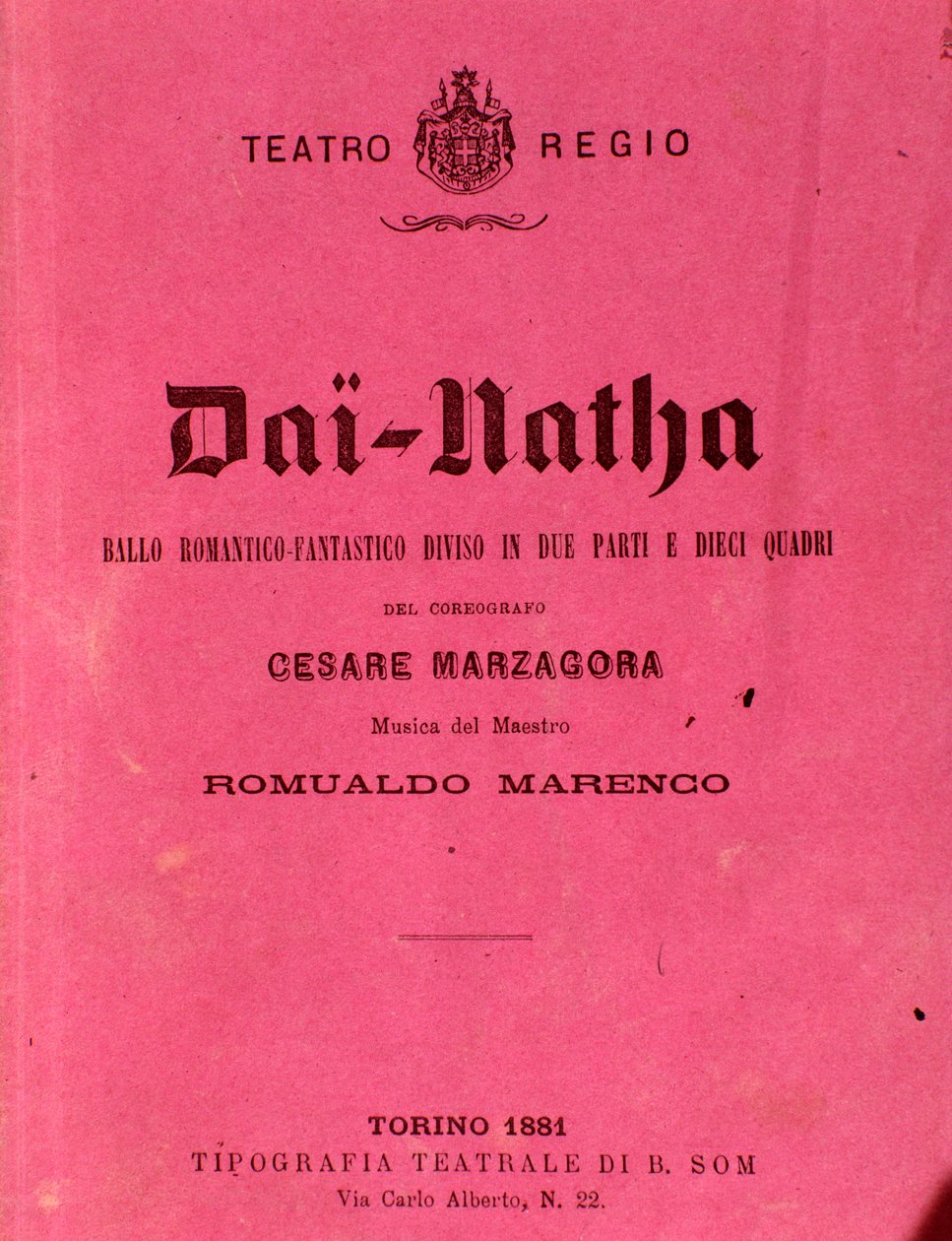 First page of sheet music Dai-Natha, ballet by Romualdo Marenco by Anonymous Anonymous