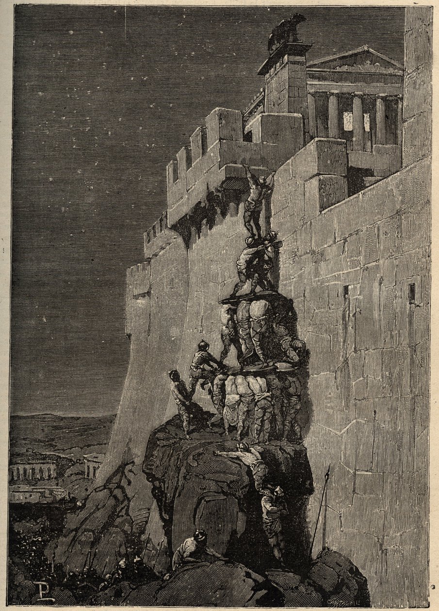 Gauls trying to seize the Capitol (390 BC) by Anonymous Anonymous
