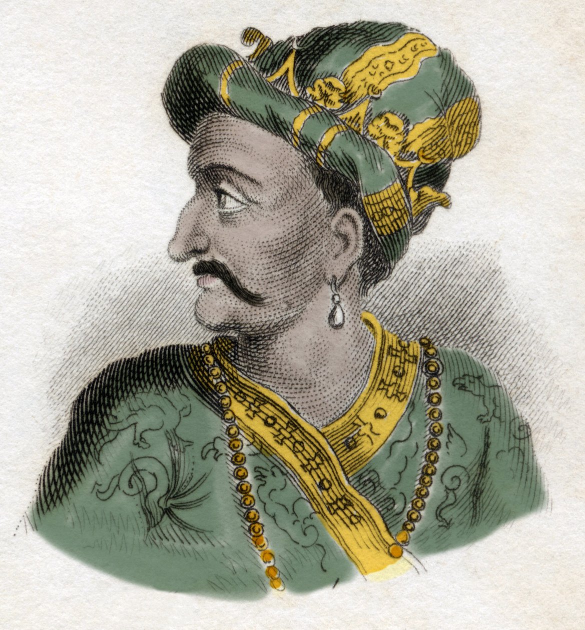Grand Moghol (probably Aurangzeb, also known as Alamgir) - 19th century engraving by Anonymous Anonymous