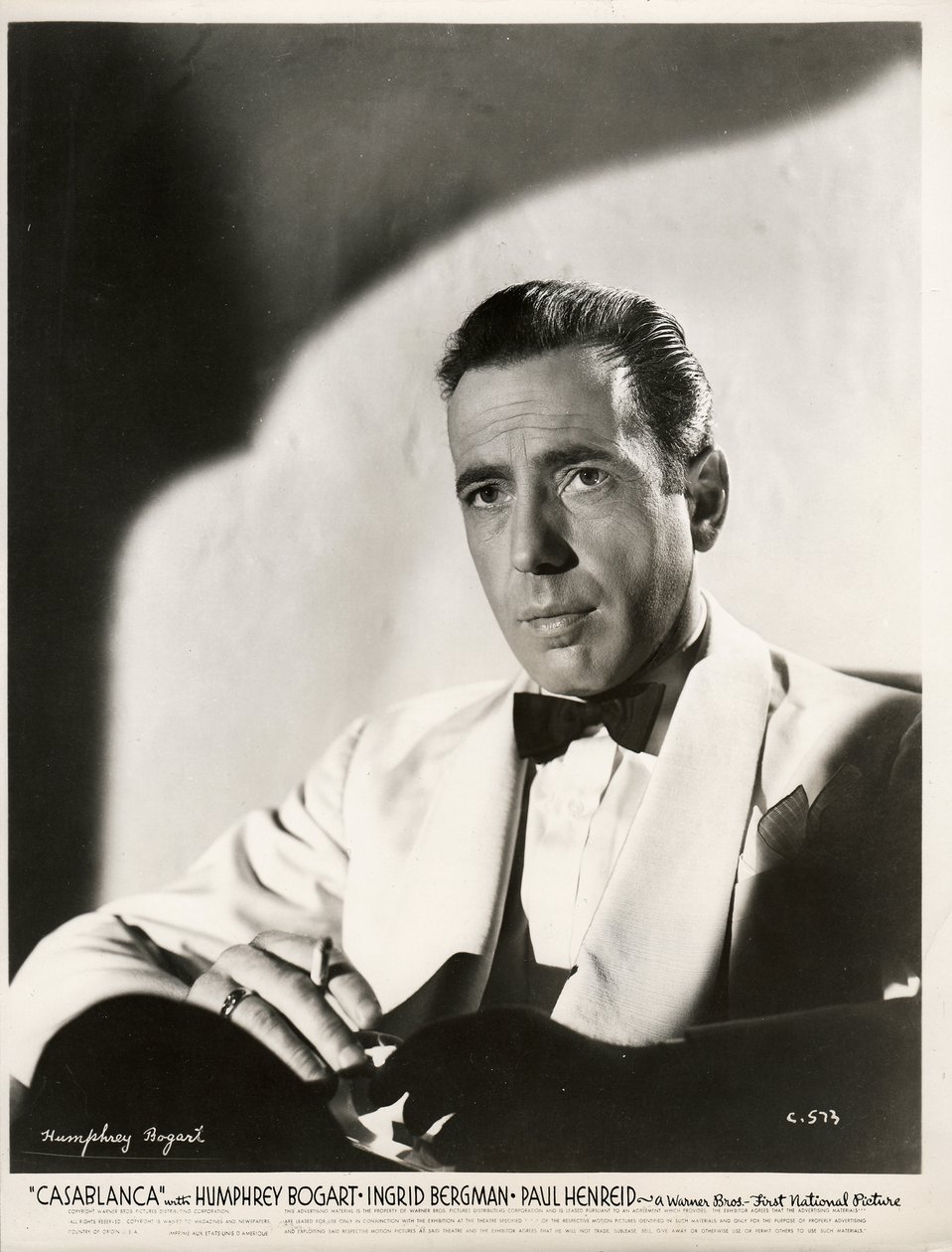 Humphrey Bogart in Film Casablanca by Michael Curtiz, Anonymous by Anonymous Anonymous