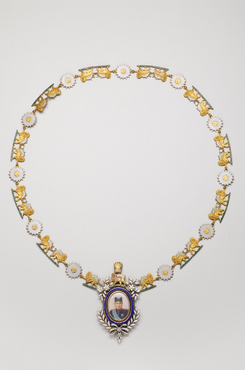 Iran - Imperial Portrait Decoration: Necklace with the Portrait of Ahmad Shah, King Qajar by Anonymous Anonymous