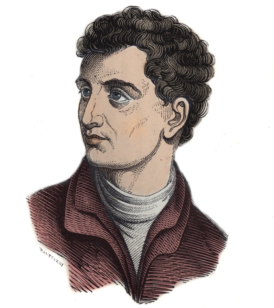 Leone Battista Alberti (1404-1472). Italian mathematician, architect, painter, and writer. Engraving by Anonymous Anonymous