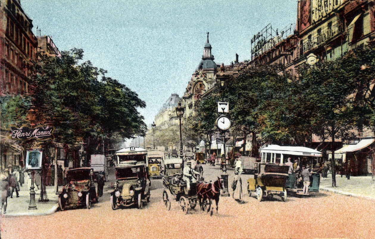 Paris: traffic on the boulevard des Italians, one of the great boulevards of the city by Anonymous Anonymous