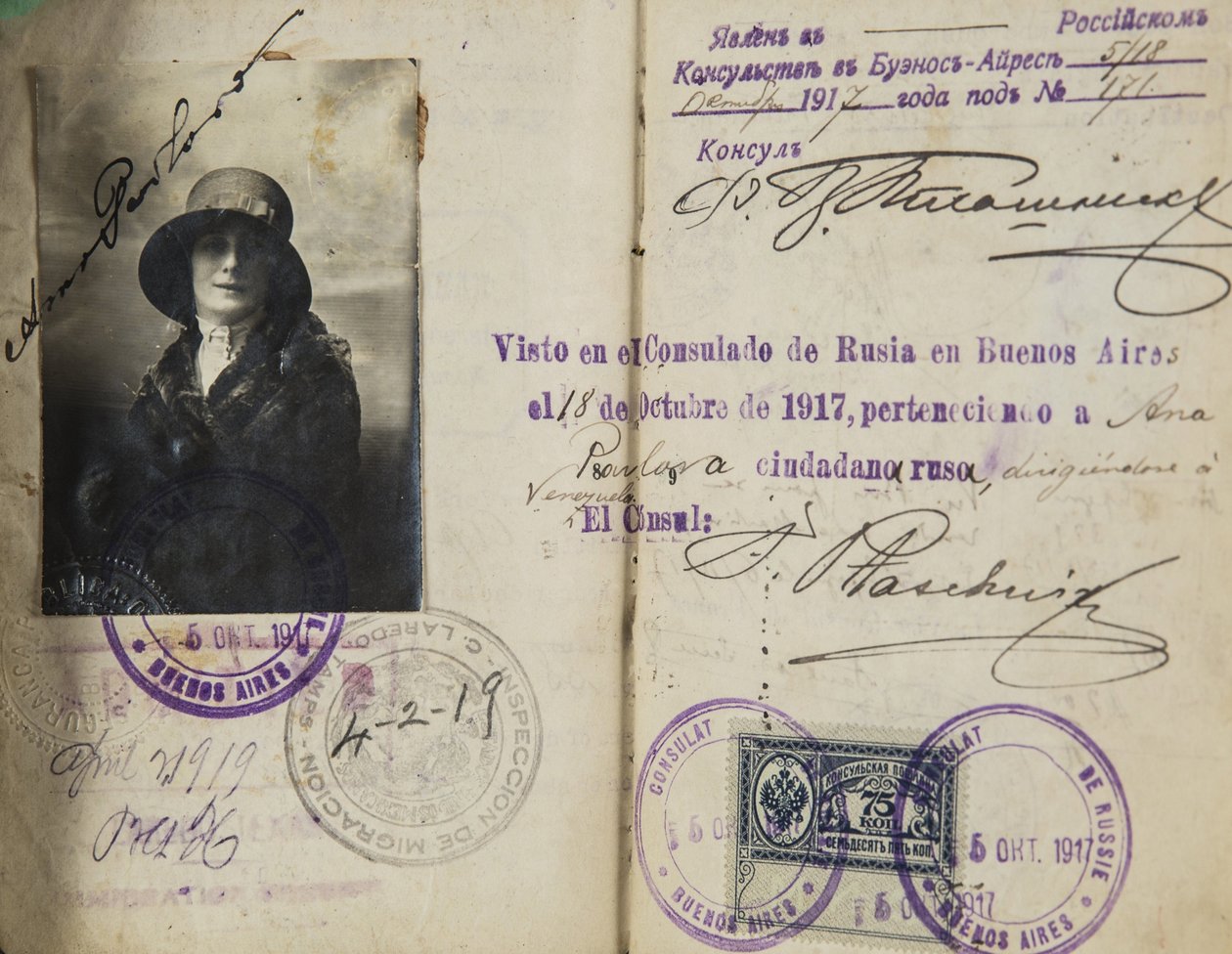 Passport of Anna Pavlova (c. 1920) by Anonymous Anonymous