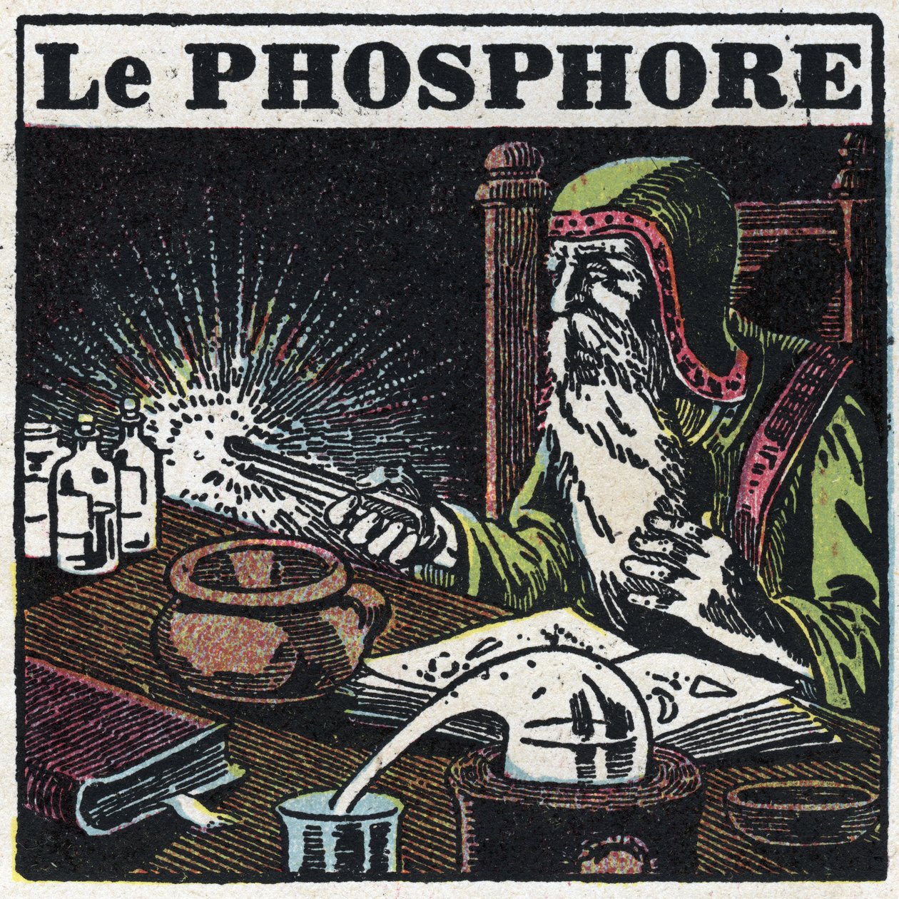 Phosphorescence: phosphorus. An alchemist looking for the philosopher