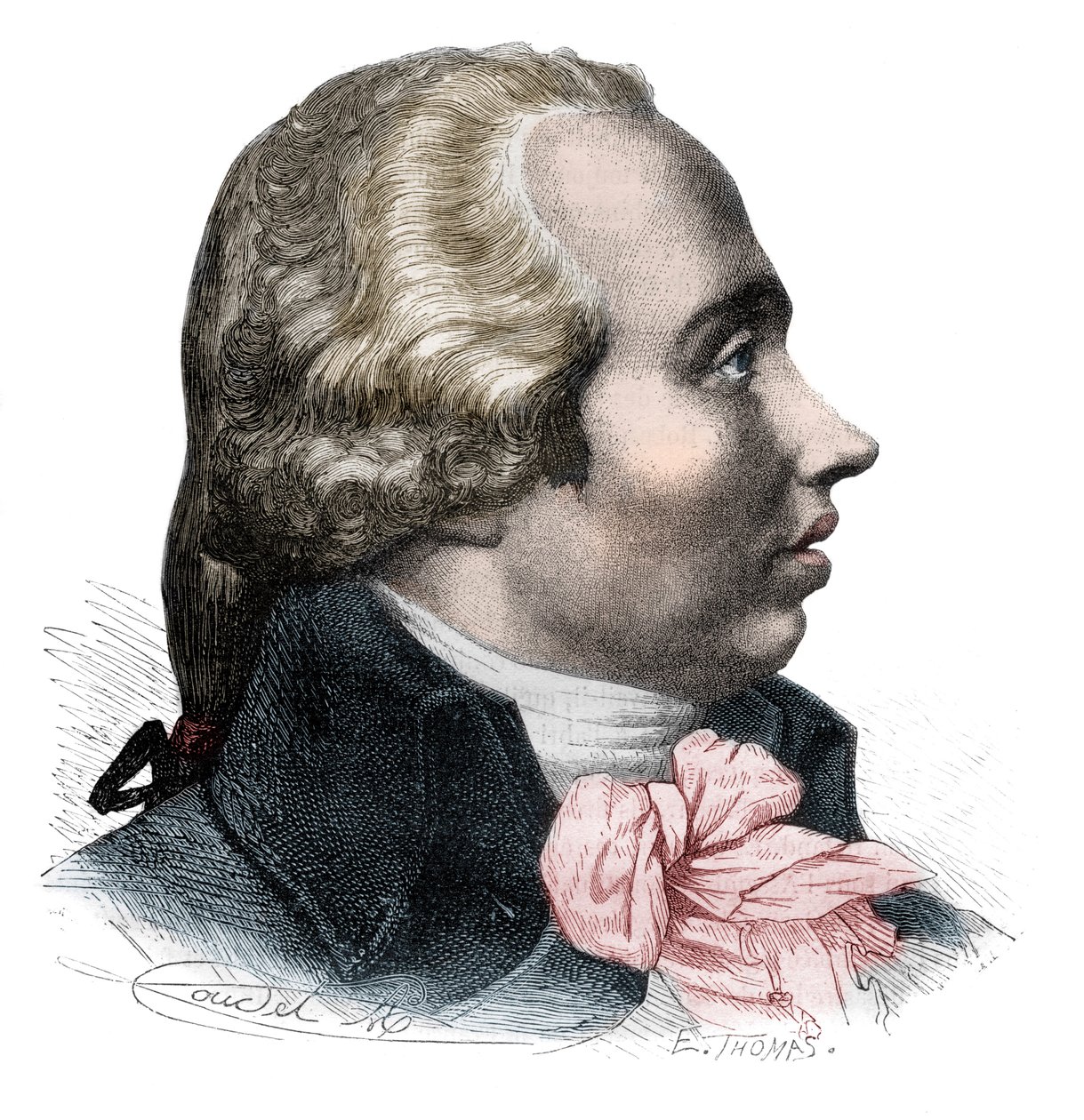 Portrait of Adrien-Marie Legendre (1752-1833) French mathematician - Engraving in 