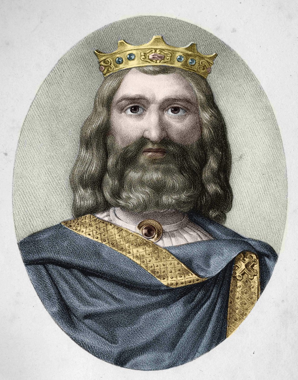 Portrait of Clovis I (c. 466 - 511), King of the Franks. by Anonymous Anonymous