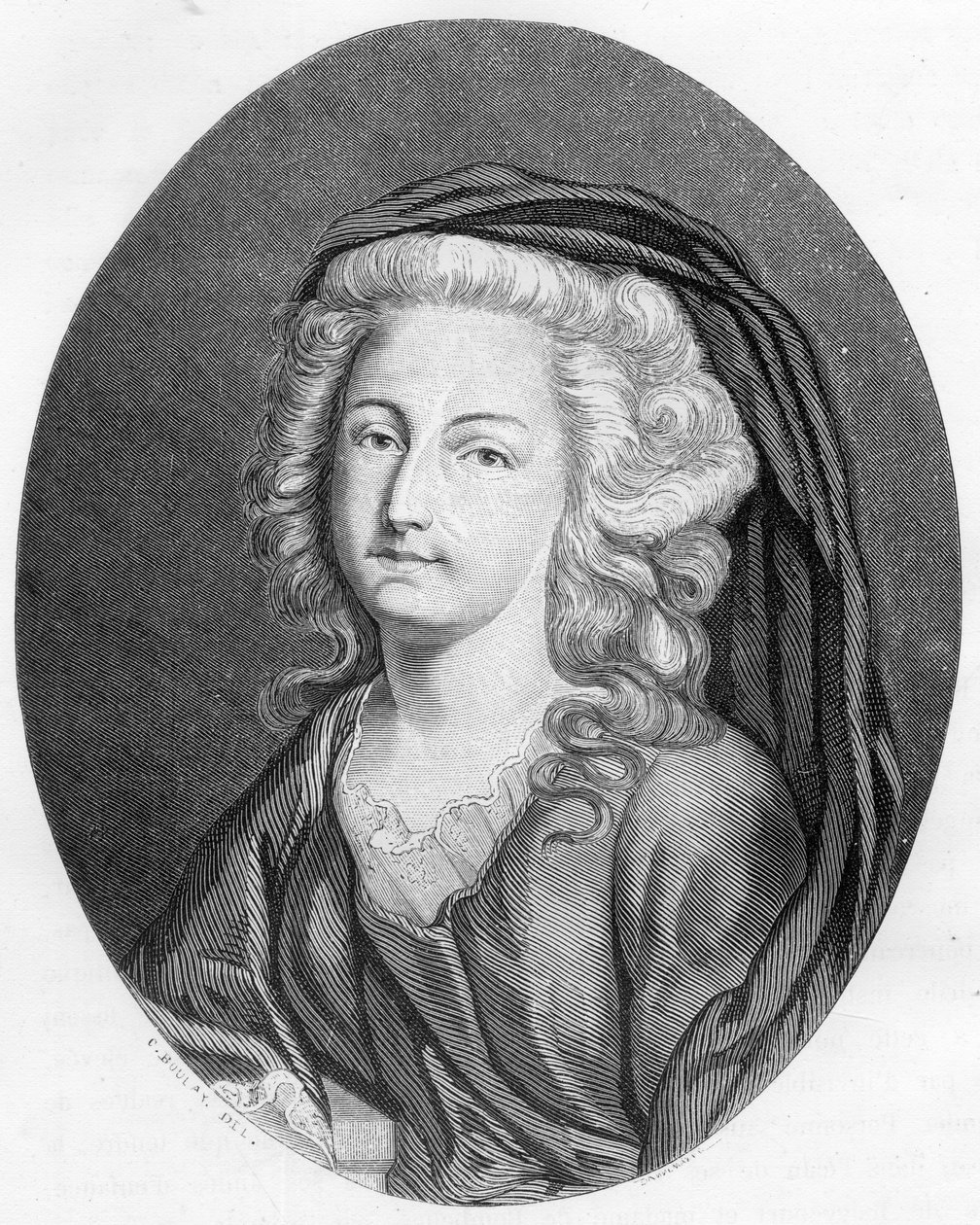 Portrait of Elisabeth Philippine Marie Helene of France called Madame Elisabeth (1764-1794), sister of Louis XVI - Engraving from 1863 in 