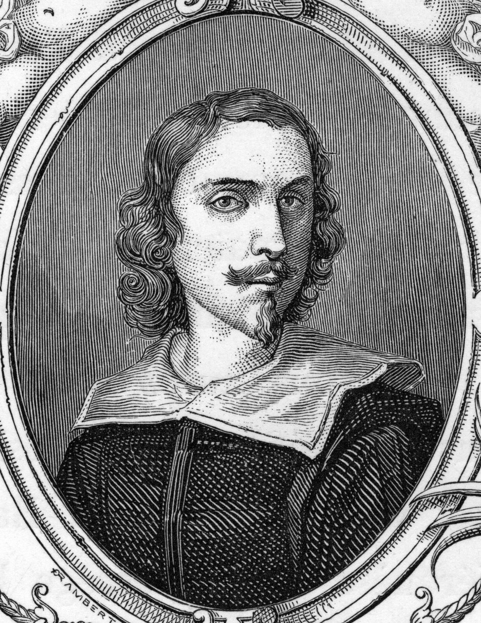Portrait of Francesco Albani, Italian painter. 1859 engraving in 