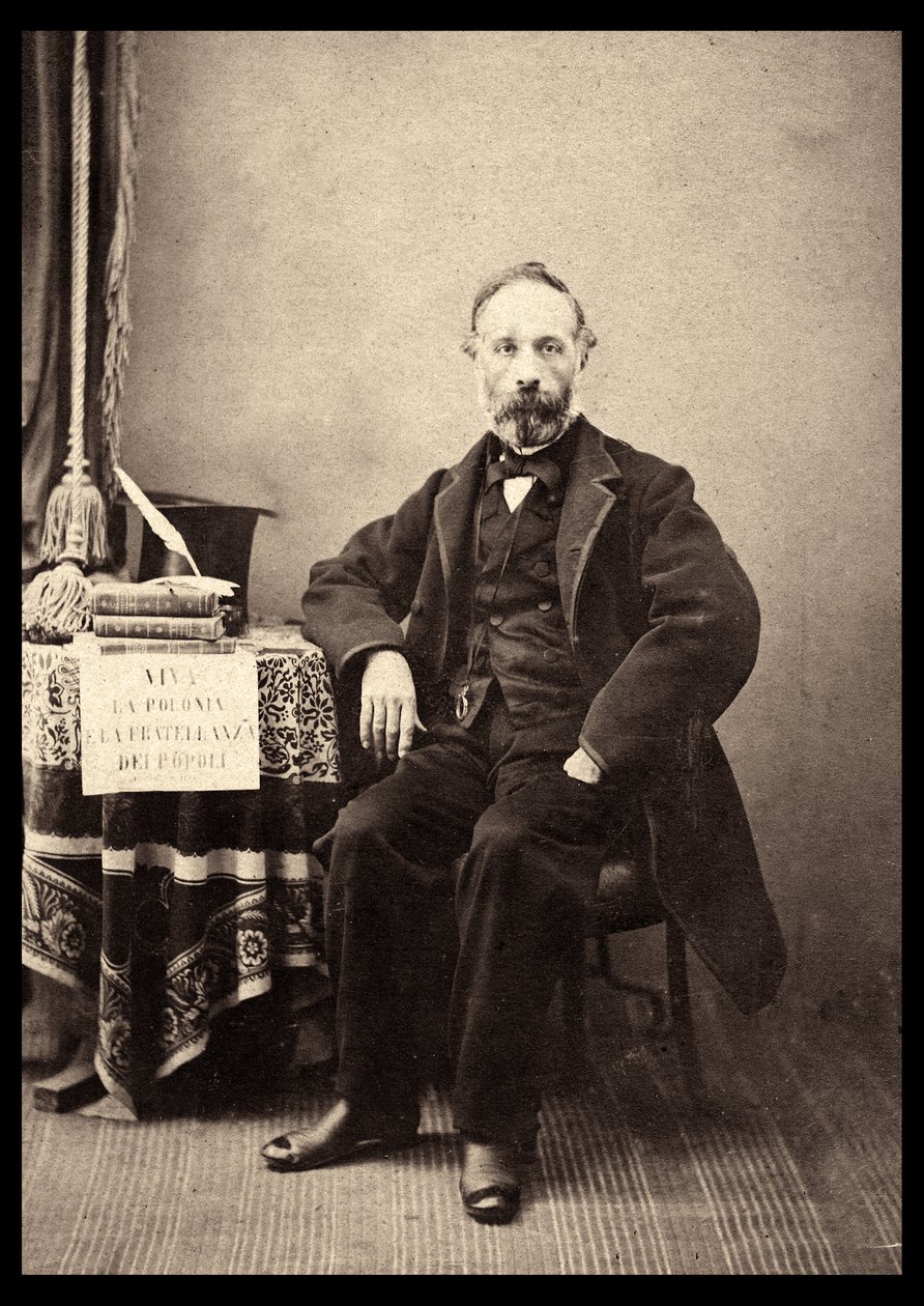 Portrait of Francesco Crispi (1818-1901) Italian statesman in 1863. by Anonymous Anonymous